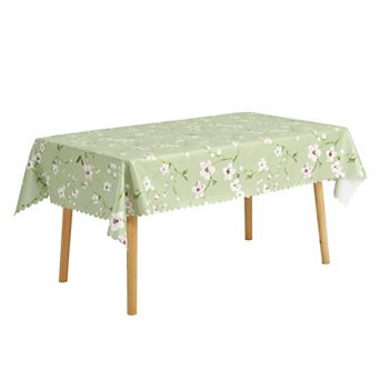 Rectangle Vinyl Tablecloth Wrinkle-resistant Table Cover For Kitchen Or Dining 55"x79"