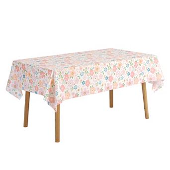 Rectangletablecloth Floral Waterproof Table Cover For Dining Room And Outdoor 55"x79"