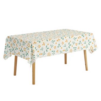 Rectangletablecloth Floral Waterproof Table Cover For Dining Room And Outdoor 55"x55"