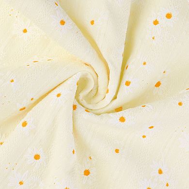 Rectangle Cotton Yellow Restaurant Picnic Party Tablecloth 1 Pc, 35" X 35"
