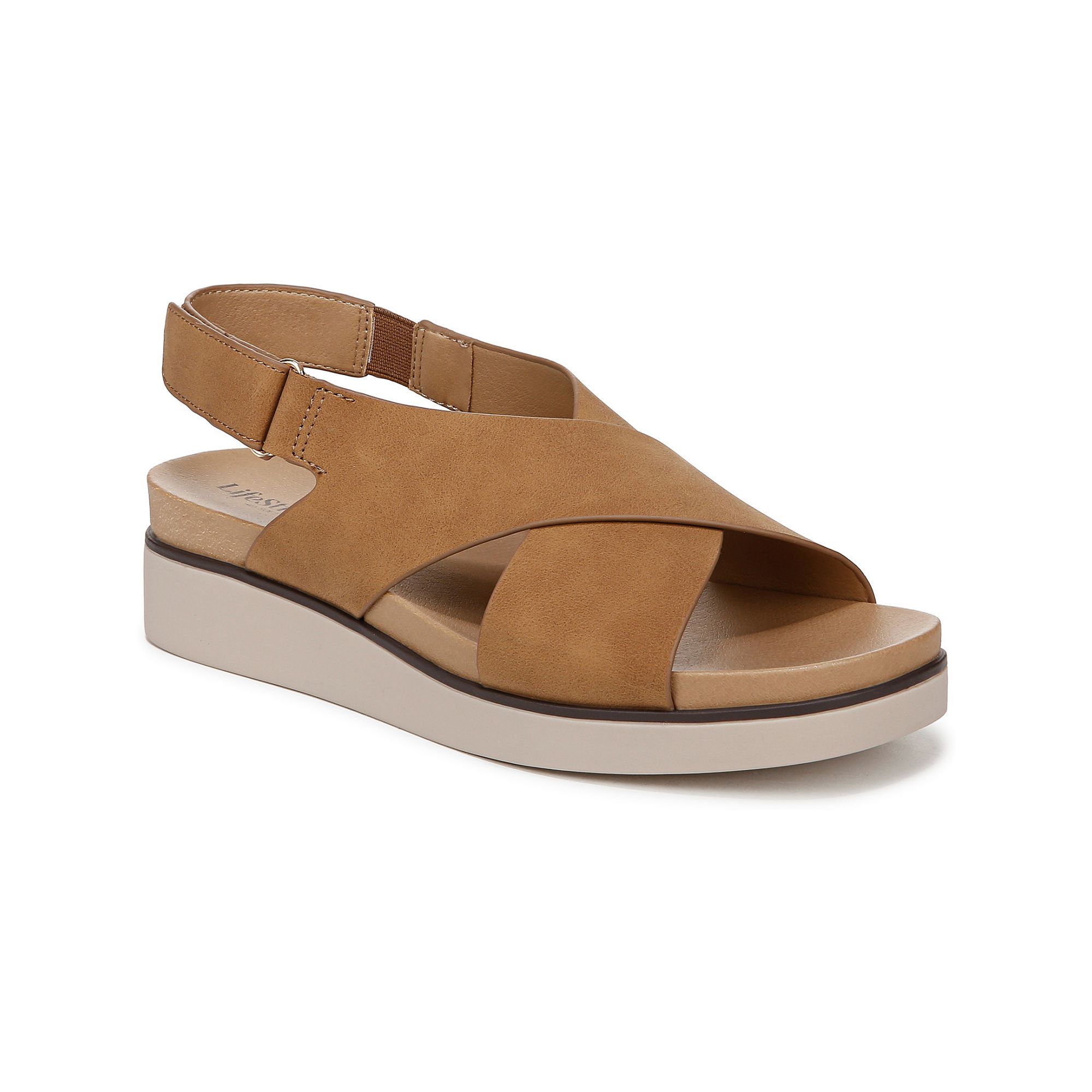 LifeStride Georgina Womens Slingback Sandals, Size: 6 Wide, Dark