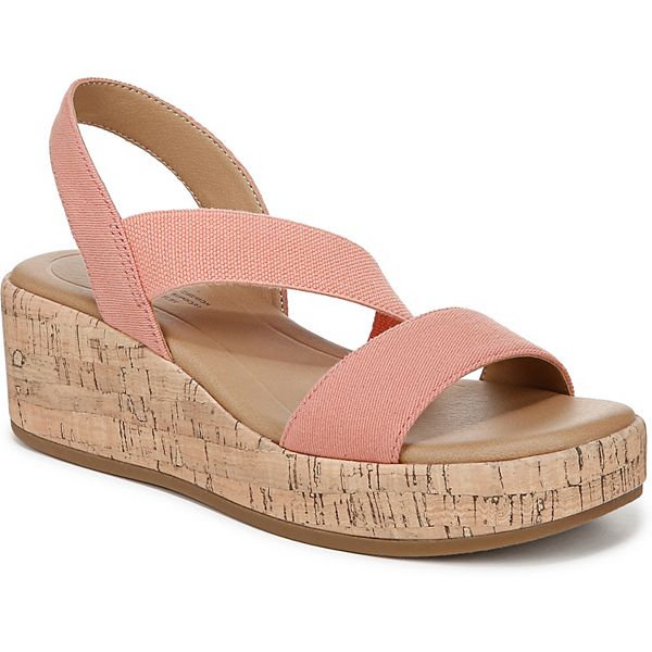 LifeStride Odette Women's Strappy Wedge Sandals - Coral Pink (8.5 WIDE)