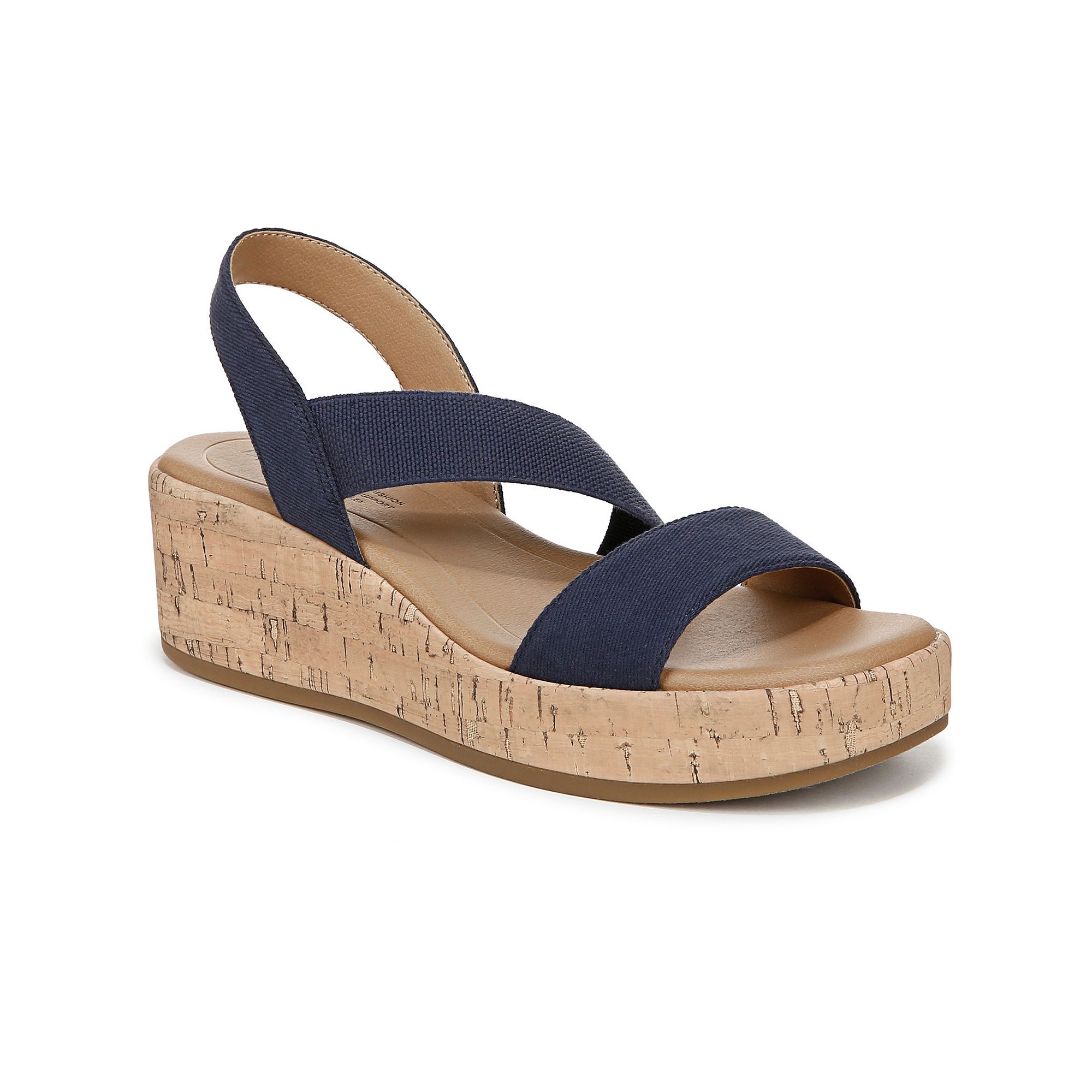 LifeStride Odette Womens Strappy Wedge Sandals, Size: 6 Wide, Lux Blue
