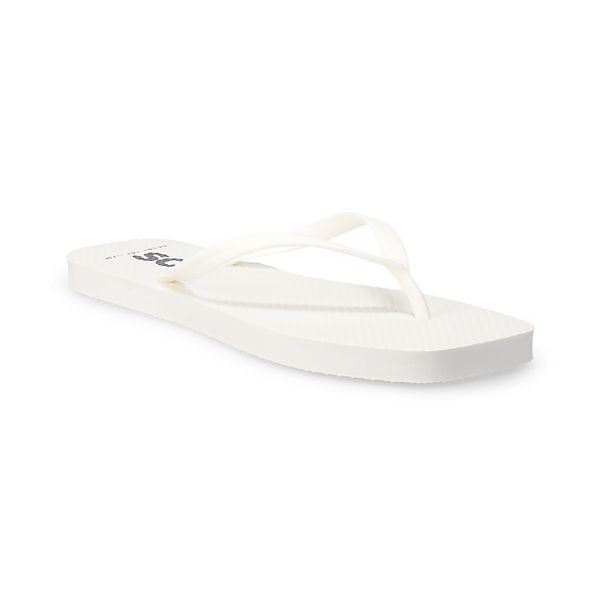 SO® Women's Lannah Flip Flop Sandals - White (9)