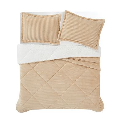 Brooklyn Loom Corduroy Tan 2-pc. Comforter Set