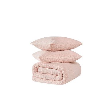 Brooklyn Loom Oversized Marshmallow Sherpa Blush 3-pc. Comforter Set