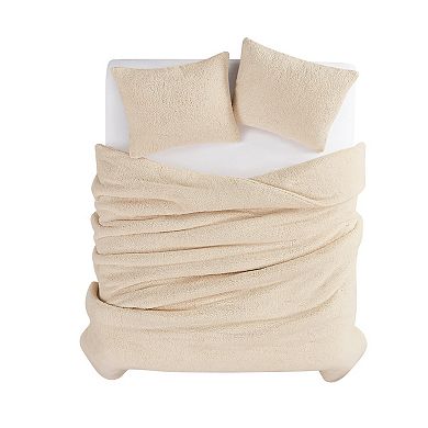 Brooklyn Loom Oversized Marshmallow Sherpa Olive Green 3-pc. Comforter Set