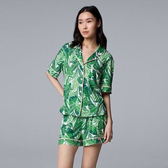 Women's Simply Vera Vera Wang 2 pc Top & Boxer Sleep Set