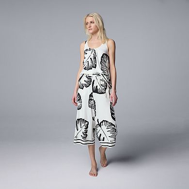 Women's Simply Vera Vera Wang 2-Piece Tank & Culotte Pants Sleep Set
