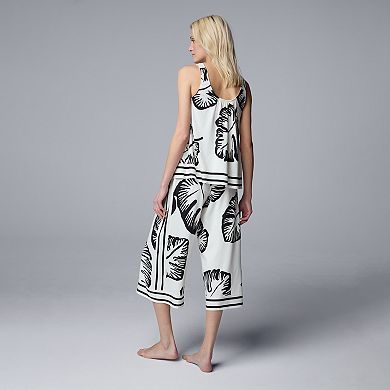 Women's Simply Vera Vera Wang 2-Piece Tank & Culotte Pants Sleep Set