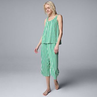 Women's Simply Vera Vera Wang 2 pc Tank & Culotte Pants Sleep Set