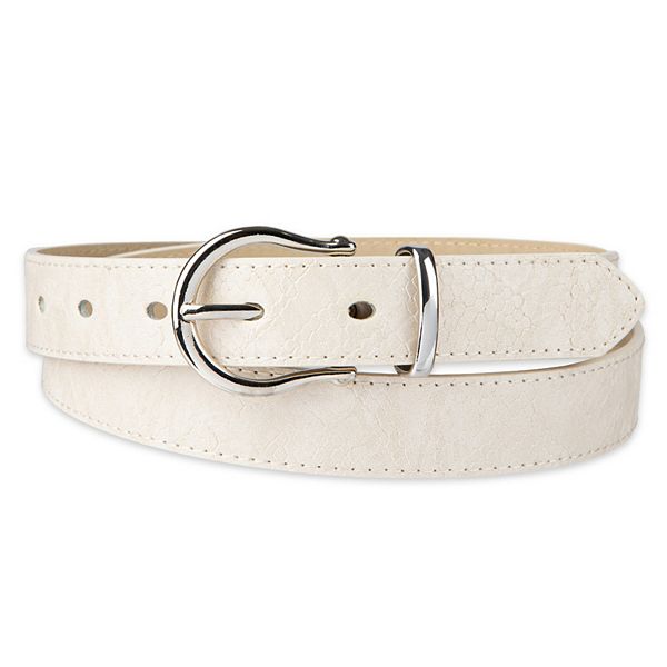Women's LC Lauren Conrad Skinny Lizard Texture Belt - Natural Lizard (SMALL)