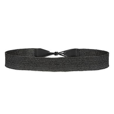 Women's LC Lauren Conrad Woven Stretch Rafia Tie-Front Bow Belt