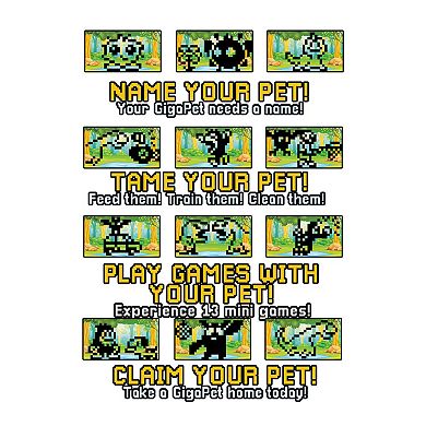 Top Secret Toys GigaPets: Cryptids - 3 Pets In 1, Multiple Evolutions, BigFoot, MothMan & Nessy, Virtual Interactive Pet Keychain