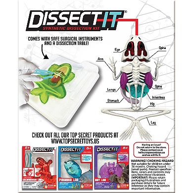 Top Secret Toys Dissect-It: Frog Lab - Synthetic Dissection Kit, Realistic & Safe, STEM