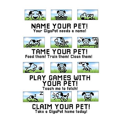 Top Secret Toys GigaPets: Pixel Puppy - The 90’s GigaPets Reinvented, Virtual Interactive Pet Keychain