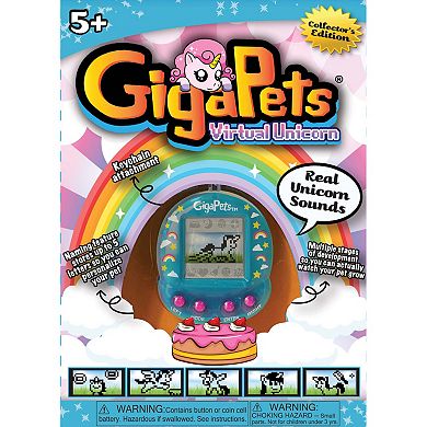 Top Secret Toys GigaPets: Virtual Unicorn - The 90’s GigaPets Reinvented, Virtual Interactive Pet Keychain