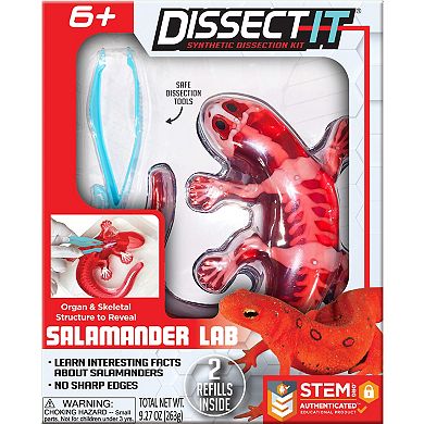 Top Secret Toys Dissect-It: Salamander Lab - Synthetic Dissection Kit STEM Learning Guide
