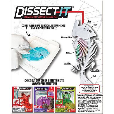 Top Secret Toys Dissect-It: Piranha Lab - Synthetic Dissection Kit, Realistic & Safe, STEM Learning Guide