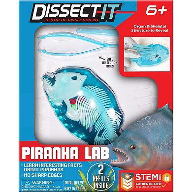 Top Secret Toys Dissect-It: Piranha Lab - Synthetic Dissection Kit, Realistic & Safe, STEM Learning Guide