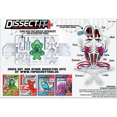 Top Secret Toys Dissect-It: Deluxe Super Frog Lab - Synthetic Dissection Kit, STEM Learning Guide