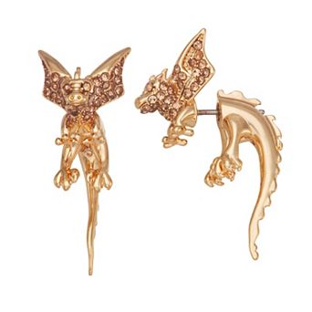 Simply Vera Vera Wang Dragon Front-Back Earrings