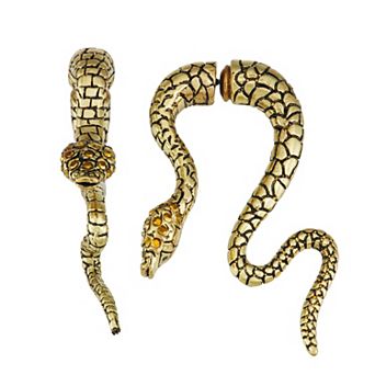 Simply Vera Vera Wang Front-Back Snake Earrings