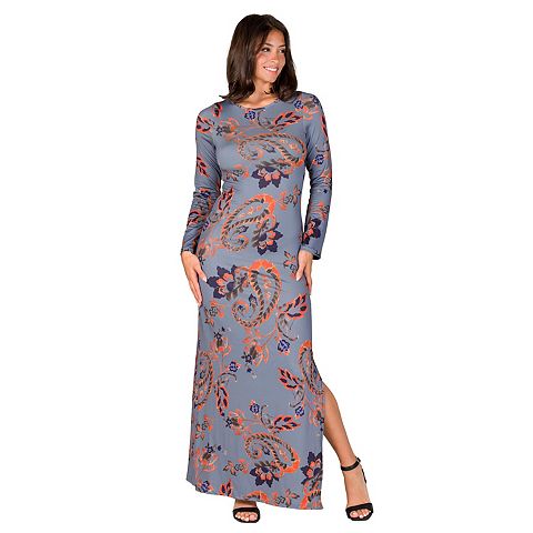 Женские платья 24Seven Women's 24Seven Comfort Apparel Side Slit Maxi Dress
