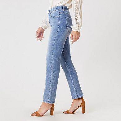 Women's Angels Forever Young 360 Sculpt Mid-Rise Straight Leg Jeans