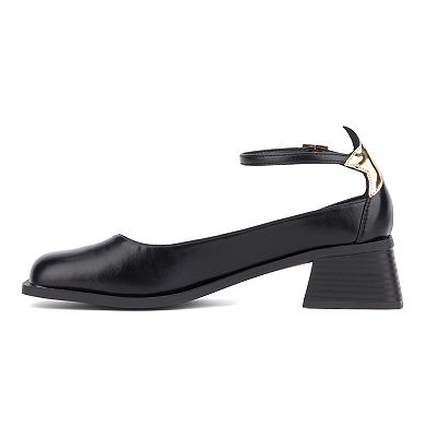 Olivia Miller Astrology Women's Block Heeled Ankle Strap Sandals