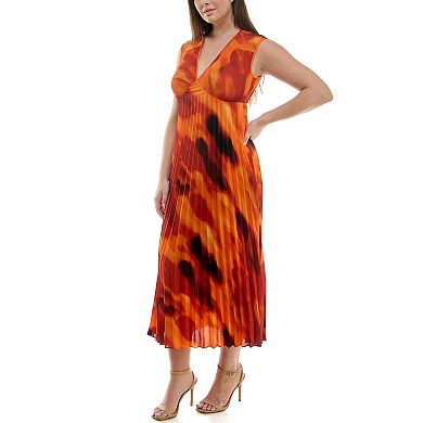 Women's Nicole Miller Sleeveless Pleated Dress