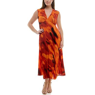 Women's Nicole Miller Sleeveless Pleated Dress