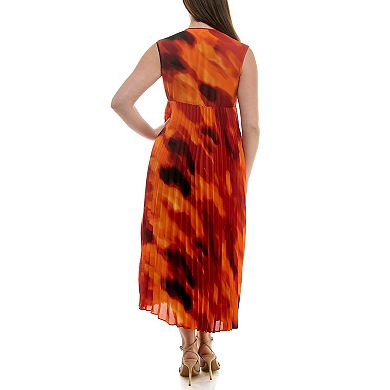 Women's Nicole Miller Sleeveless Pleated Dress