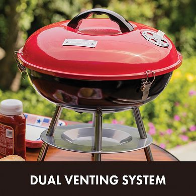 Cuisinart Outdoor Portable Red Charcoal Grill