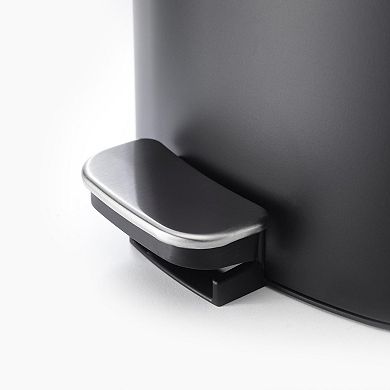 Joseph Joseph EasyStore Steel 5-Liter Pedal Bathroom Trash Can with Liner Storage