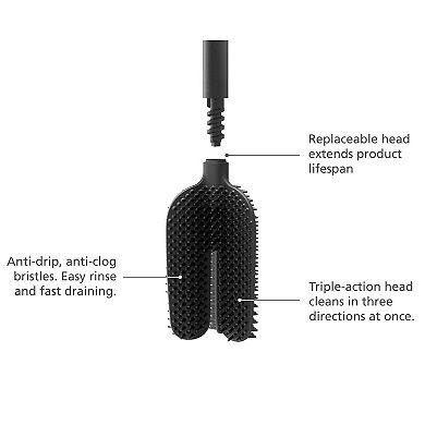 Joseph Joseph Flex 360 Matte Black Advanced Toilet Brush