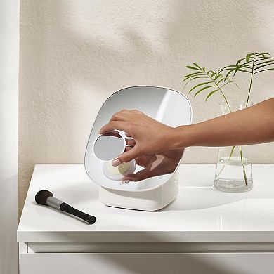 Joseph Joseph Viva Pedestal Mirror with Cosmetic Organizer