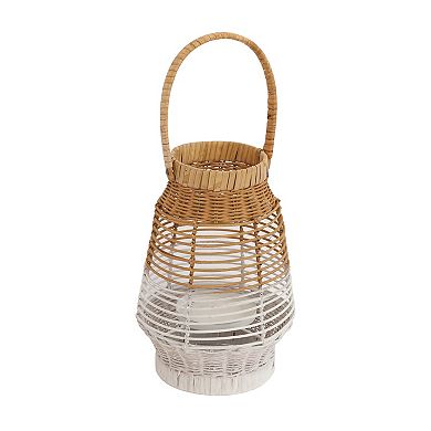 Sonoma Goods For Life Small Half Dip Rattan Lantern