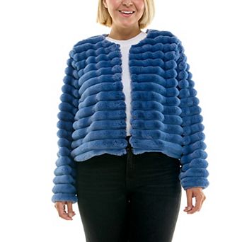 Plus Size Nina Leonard Long Sleeve Faux Fur Bolero