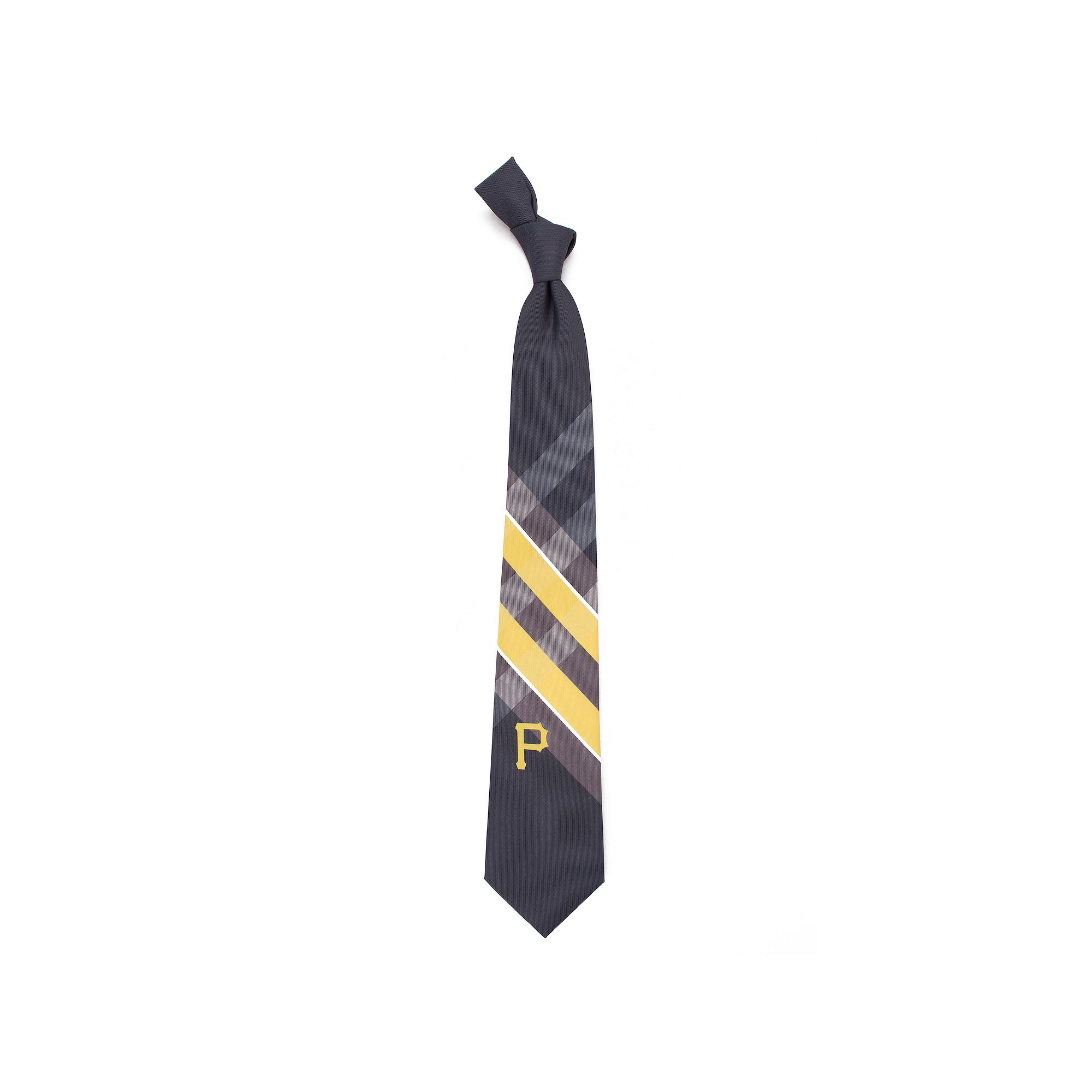 Mens Pittsburgh Pirates Plaid Accent Tie