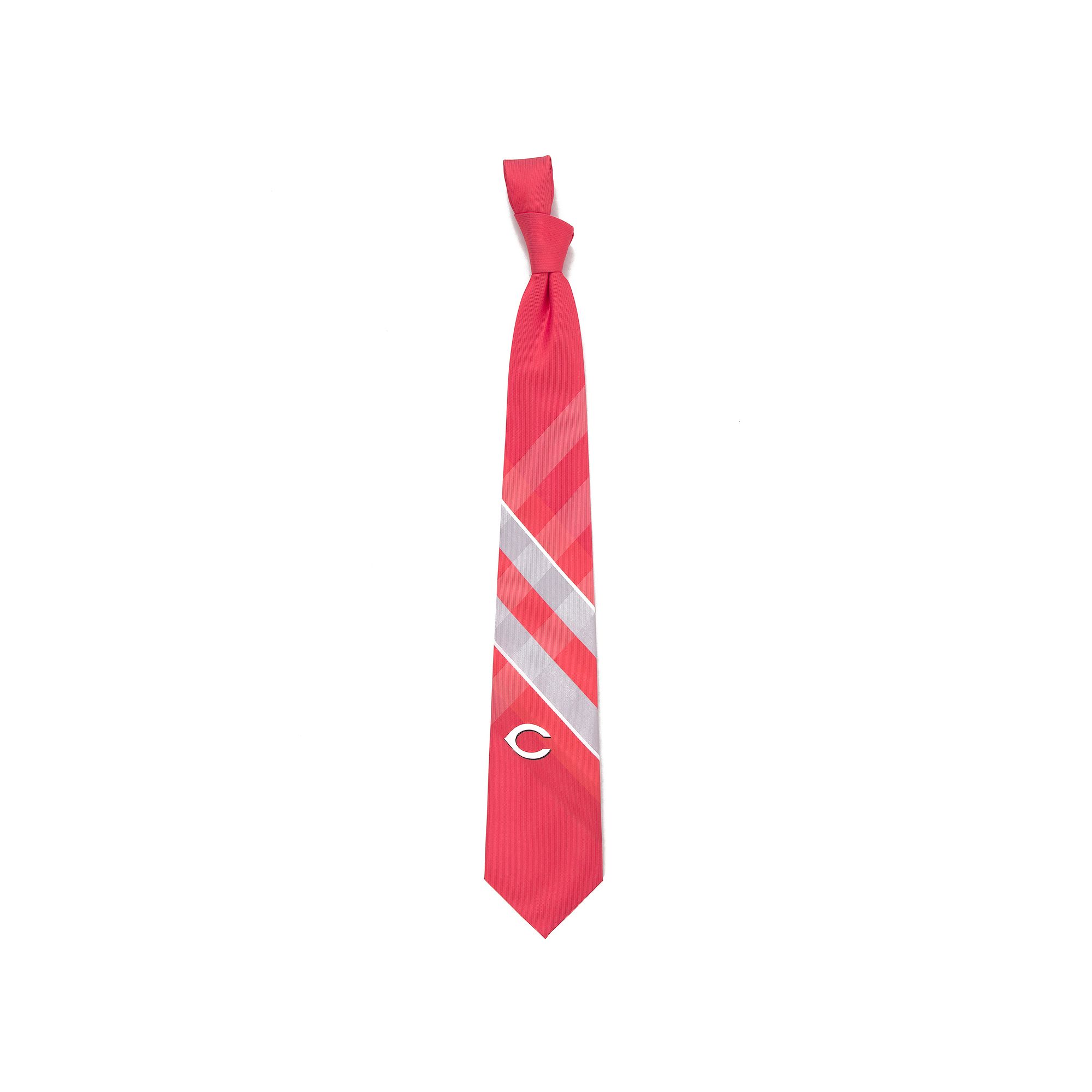 Mens Cincinnati Reds Plaid Accent Tie
