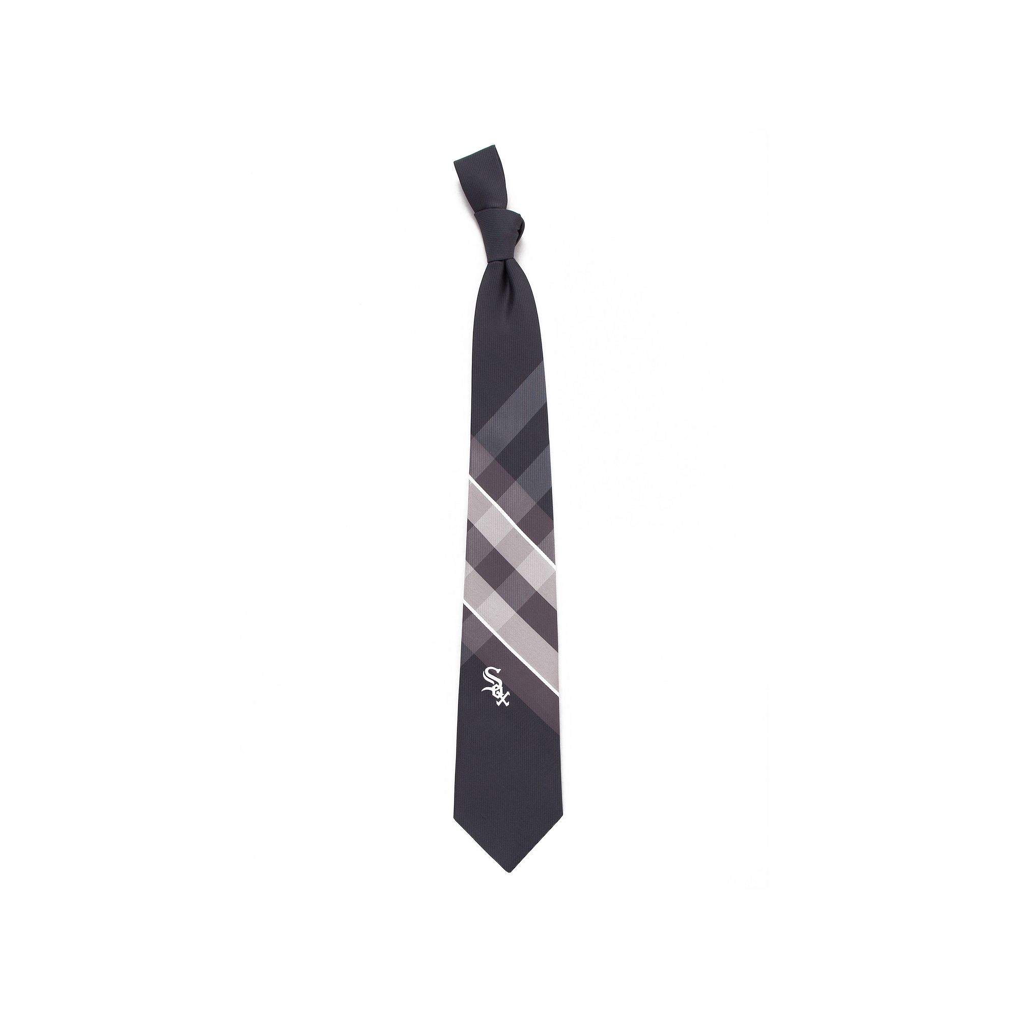 Mens Chicago White Sox Plaid Accent Tie