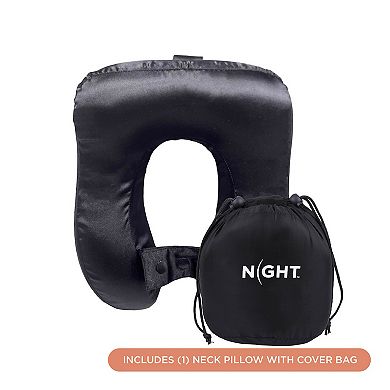 NIGHT Airlight Memory Foam & Satin Travel Pillow
