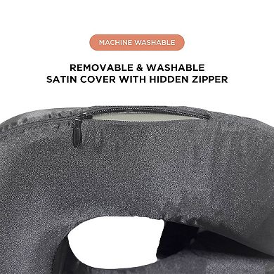 NIGHT Airlight Memory Foam & Satin Travel Pillow