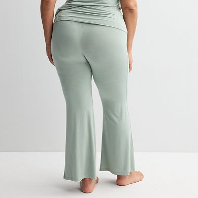 Plus Size Sonoma Goods For Life® Fold Over Sleep Pants