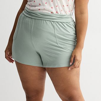 Plus Size Sonoma Goods For Life® Fold Over Sleep Shorts