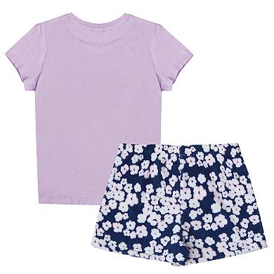 Girls 4-16 Jellifish Pajama Shirt & Fleece Pajama Shorts Set