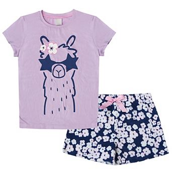 Girls 4-16 Jellifish Pajama Shirt & Fleece Pajama Shorts Set
