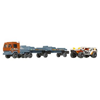 Hot Wheels Super Rigs Straight Freightin Dune Buggy & Extended Transporter Set