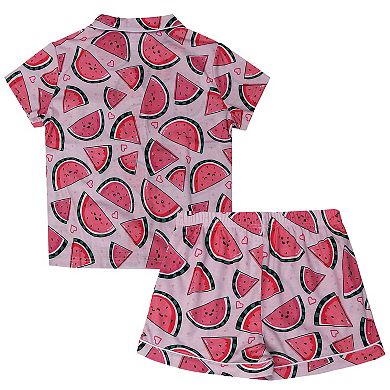 Girls 4-16 Jellifish Pajama Top & Pajama Shorts Set